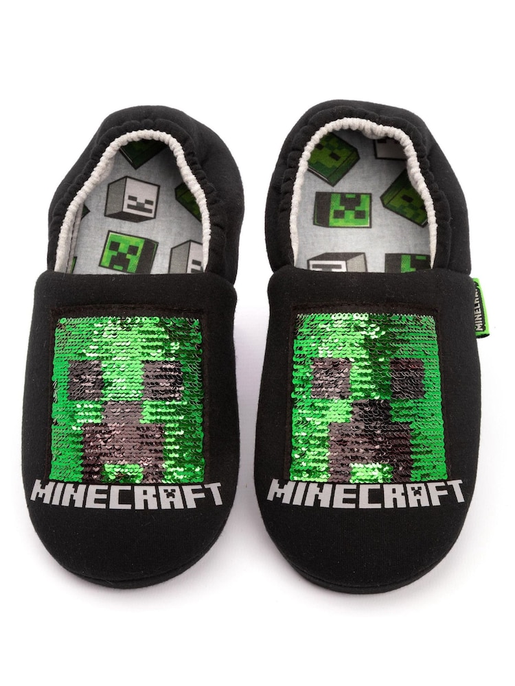 Vanilla Underground Black Boys Minecraft Slippers - Image 2 of 5 Vanilla Underground Black Boys Minecraft Slippers - Image 2 of 5