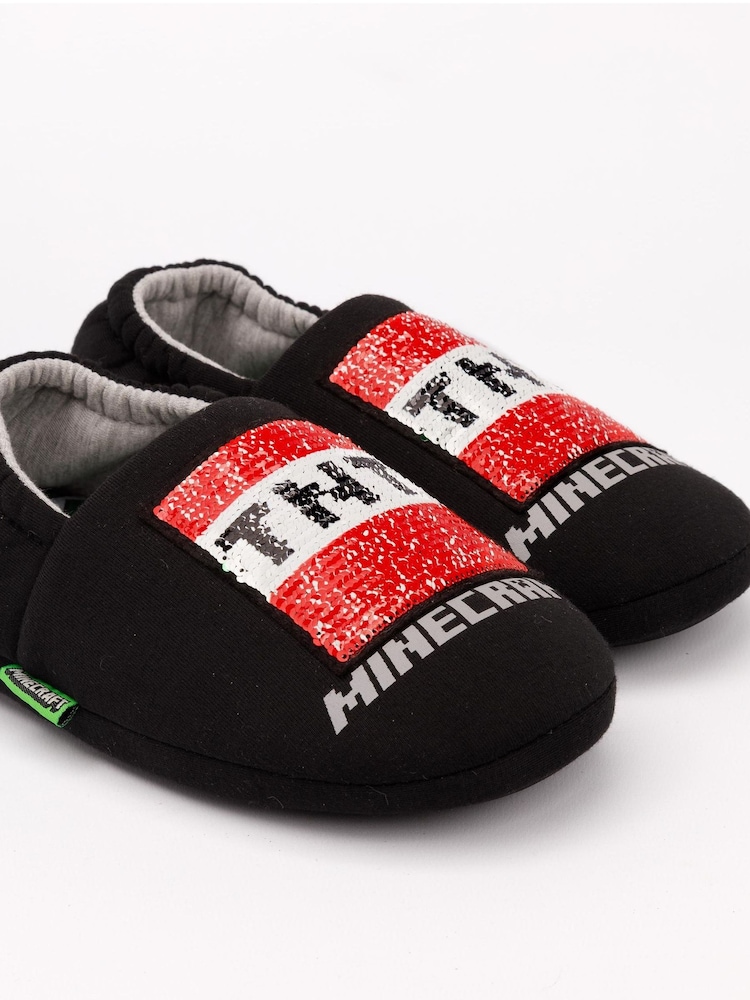 Vanilla Underground Black Boys Minecraft Slippers - Image 5 of 5 Vanilla Underground Black Boys Minecraft Slippers - Image 5 of 5