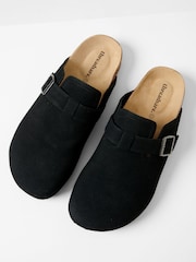 Threadbare Black Faux Suede Mule Sandals - Image 2 of 4