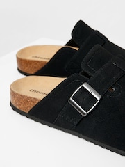 Threadbare Black Faux Suede Mule Sandals - Image 3 of 4