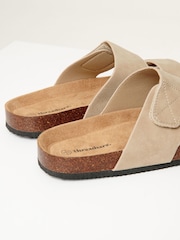 Threadbare Beige Faux Suede Two Strap Sandals - Image 4 of 4