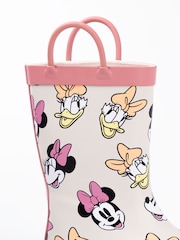 Vanilla Underground Pink Girls Disney Minnie and Daisy Wellington Boots with Handles - Image 5 of 6