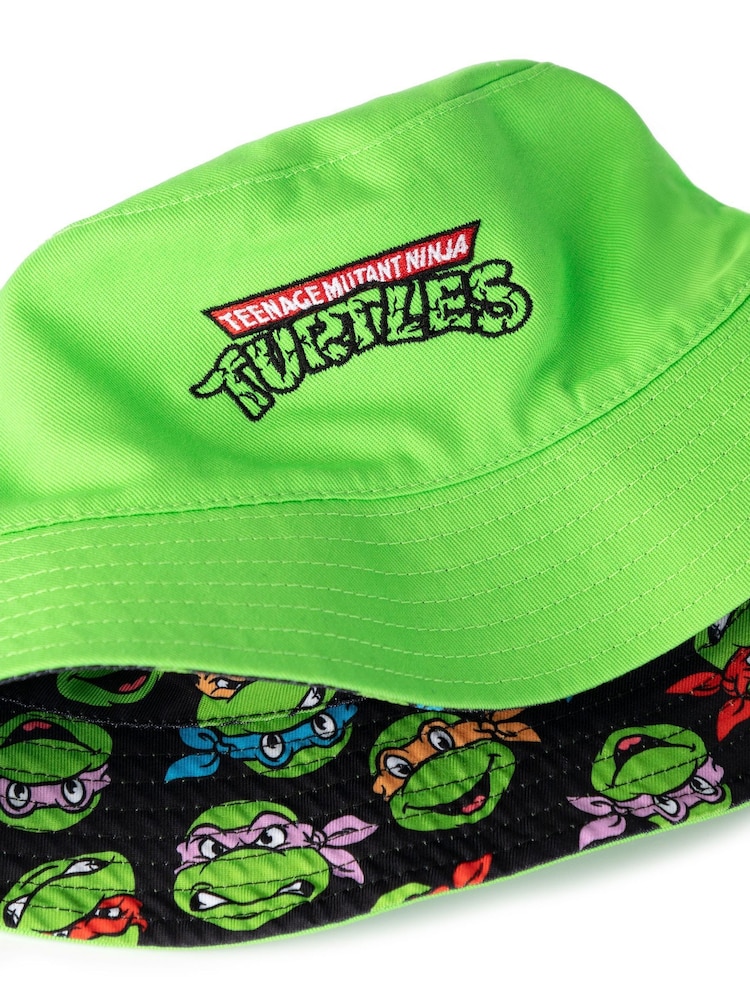 Vanilla Underground Green Boys Teenage Mutant Ninja Turtles Reversible Bucket Hat - Image 6 of 6