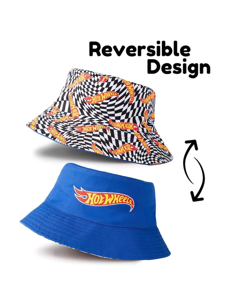Vanilla Underground Multi Boys Hot Wheels Reversible Bucket Hat - Image 2 of 5