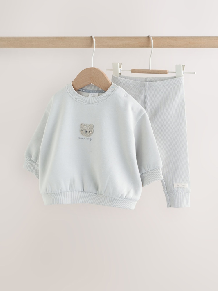 Ours gris - Ensemble bébé sweat et leggings (0mois-2ans) - Image 1 sur 11