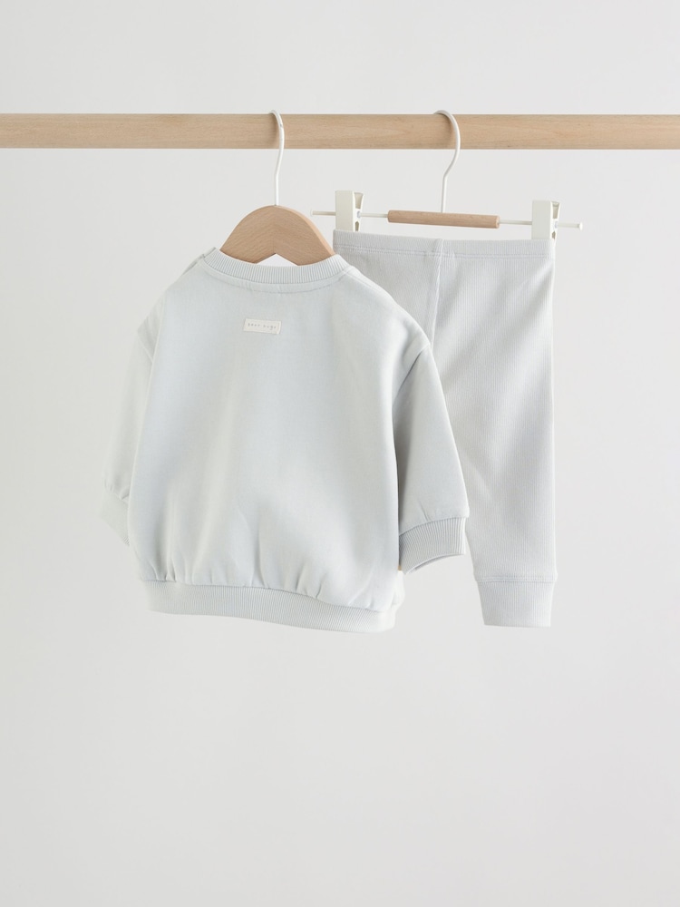 Ours gris - Ensemble bébé sweat et leggings (0mois-2ans) - Image 2 sur 11