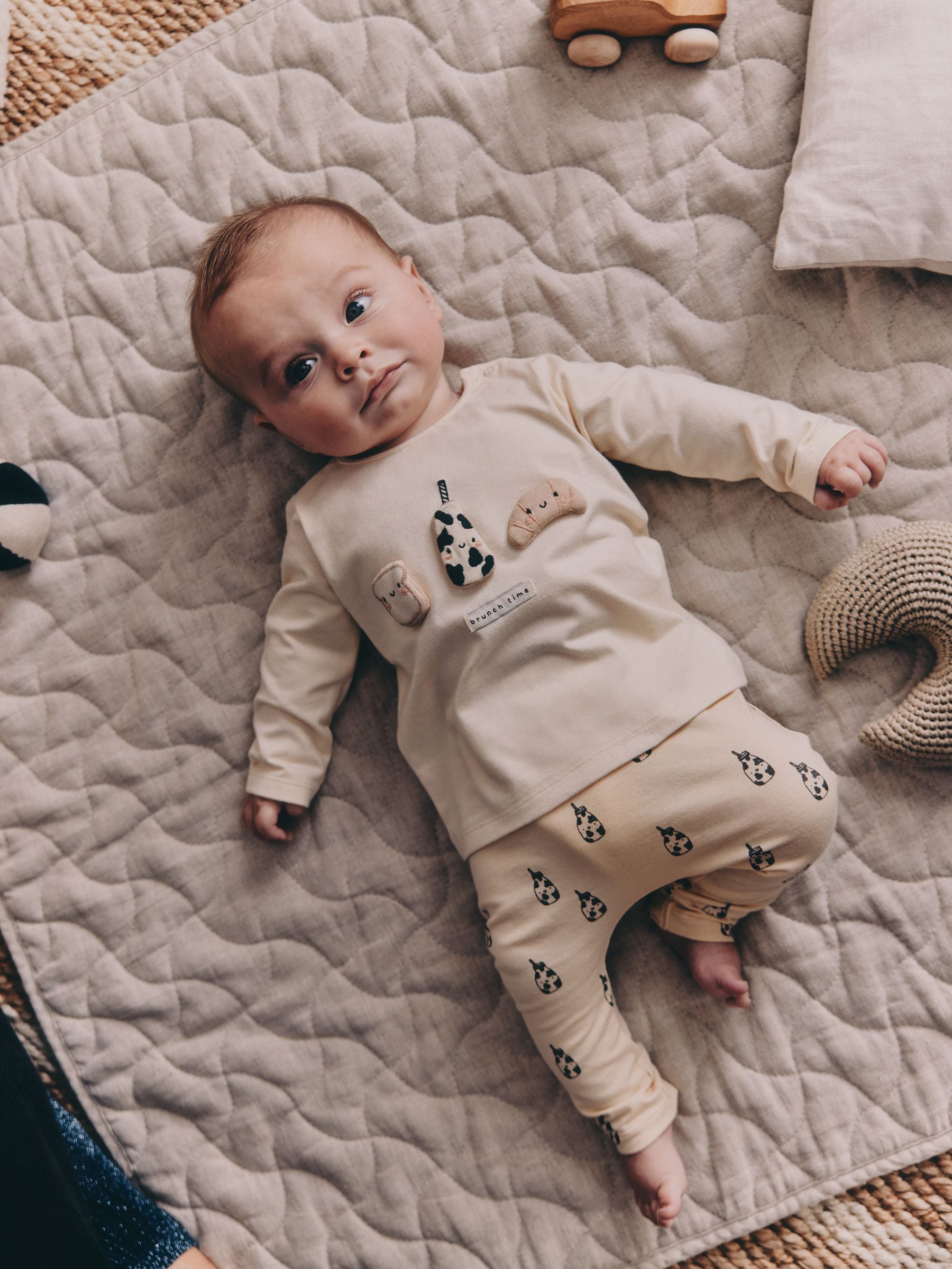 Buy Neutral Milk Club Top and Legging Baby Set (0mths-2yrs) from