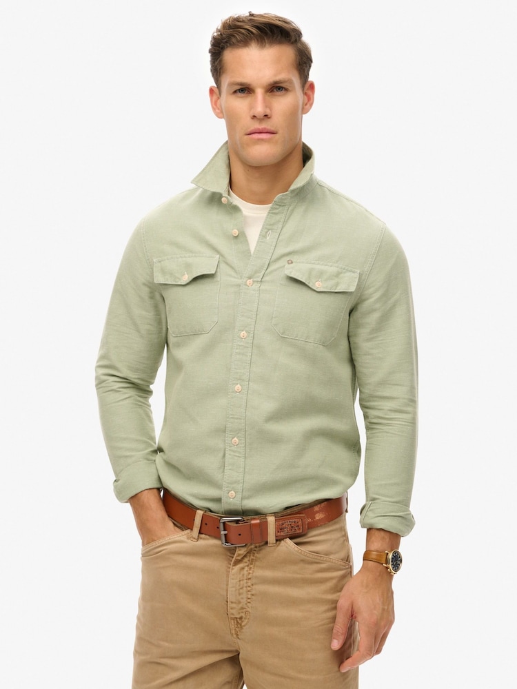 CamisasSuperdry de trabalho The Merchant Store Linen Blend - Imagem 1 de 7