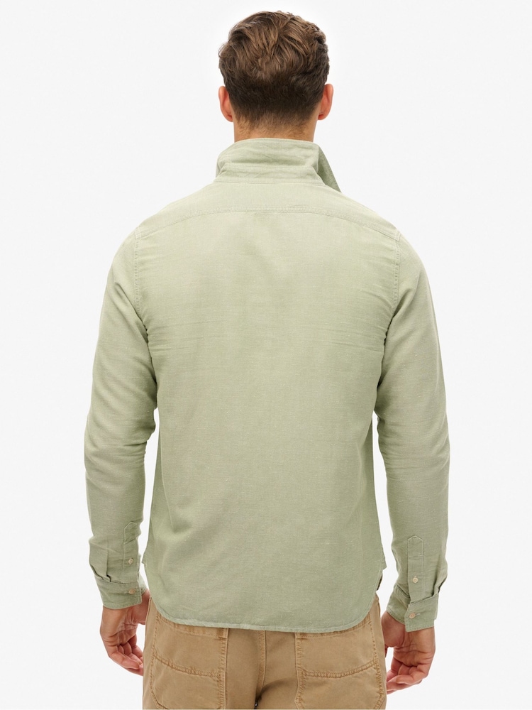CamisasSuperdry de trabalho The Merchant Store Linen Blend - Imagem 2 de 7