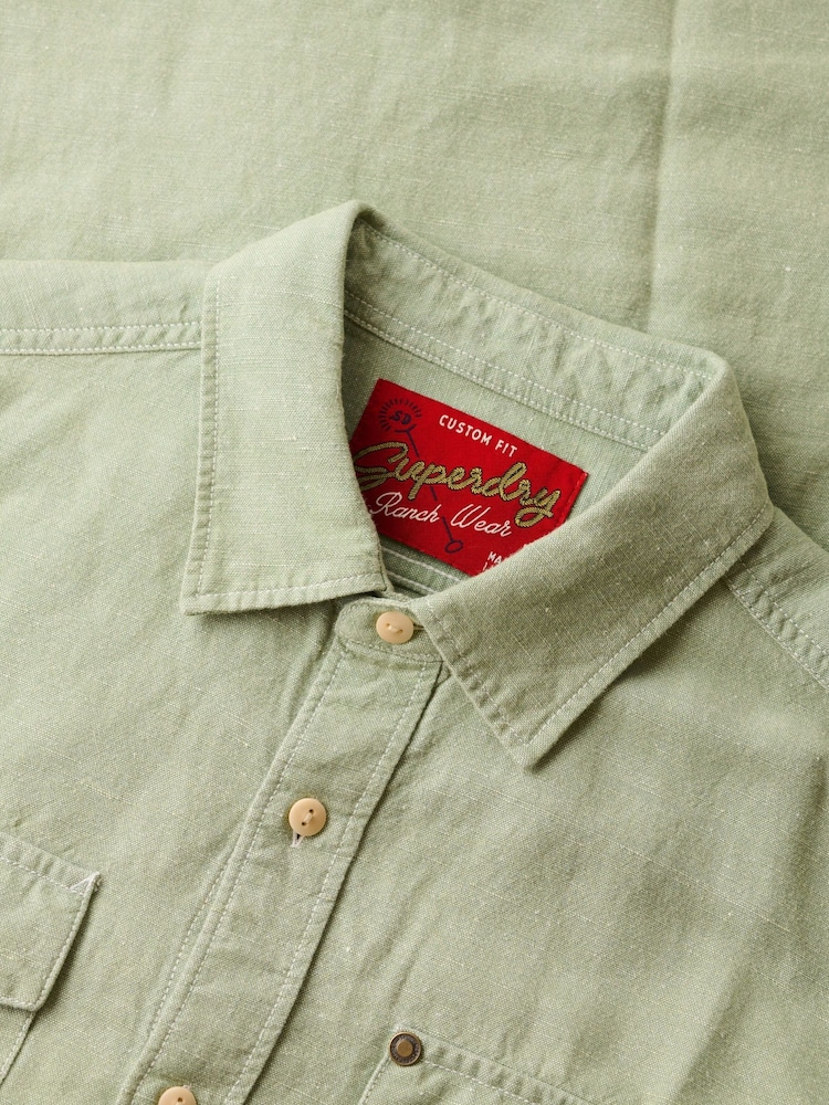 CamisasSuperdry de trabalho The Merchant Store Linen Blend - Imagem 7 de 7