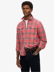 Superdry Pink The Merchant Store Check Shirt - Image 1 of 6
