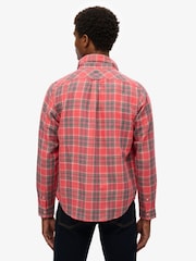 Superdry Pink The Merchant Store Check Shirt - Image 3 of 6