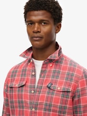 Superdry Pink The Merchant Store Check Shirt - Image 4 of 6