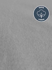 Silentnight Grey 100% Brushed Cotton Pillowcase Pair - Image 3 of 6