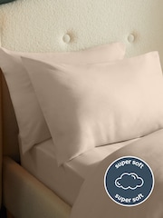 Silentnight Natural 100% Brushed Cotton Pillowcase Pair - Image 1 of 6