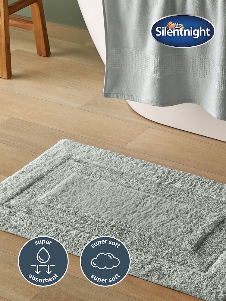 Silentnight Grey Luxury Supersoft Bath Mat - Image 2 of 6