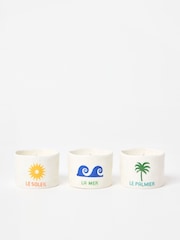 Oliver Bonas Cream Ete Ceramic Candle Trio - Image 1 of 4