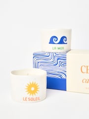 Oliver Bonas Cream Ete Ceramic Candle Trio - Image 3 of 4