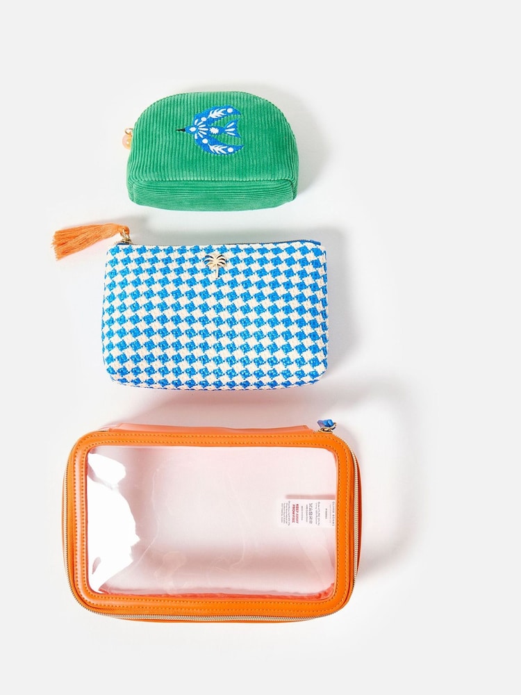 Oliver Bonas Set of 3 Multi Bird Cosmetics Bags - Image 2 of 6 Oliver Bonas Set of 3 Multi Bird Cosmetics Bags - Image 2 of 6