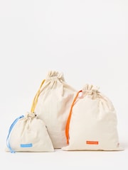 Oliver Bonas Set of 3 Multi Pineapple Print Laundry Bags - Image 3 of 6