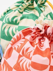 Oliver Bonas Set of 3 Multi Pineapple Print Laundry Bags - Image 5 of 6