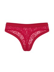 Victoria's Secret Red Lacquer Red Thong Knickers - Image 3 of 3