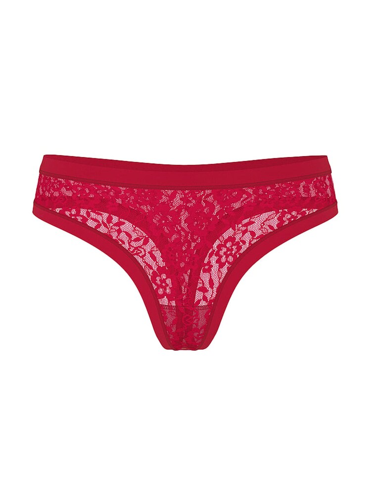 Victoria's Secret Red Lacquer Red Thong Knickers - Image 3 of 3