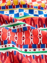 Multi Wide Leg Patterned Trousers With Linen - Image 7 of 7