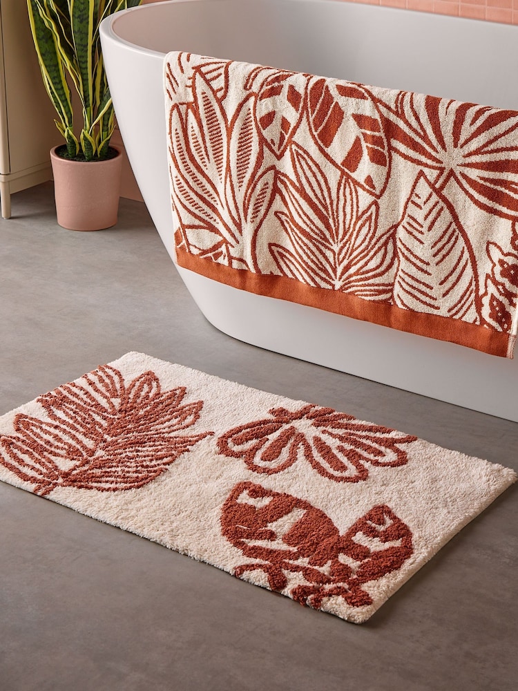 Cosmo Living Floral Design Floral Design Bath Mat - Image 1 of 6