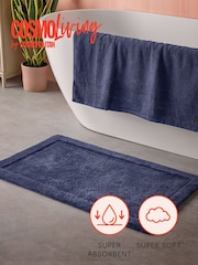 Cosmo Living Navy Supersoft Bath Mat - Image 2 of 6