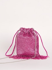 Simply Be Pink Beaded Pouch Bag - Image 1 of 4