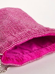 Simply Be Pink Beaded Pouch Bag - Image 2 of 4