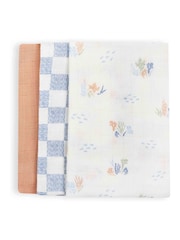 Avery Row Set of 3 Coastline Muslin Squares - Image 5 of 5