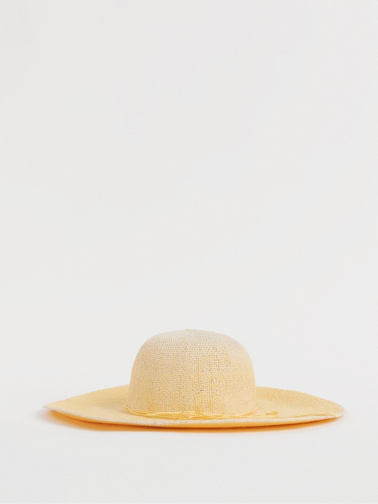 JD Williams Yellow Ombre Wide Brim Hat - Image 1 of 4