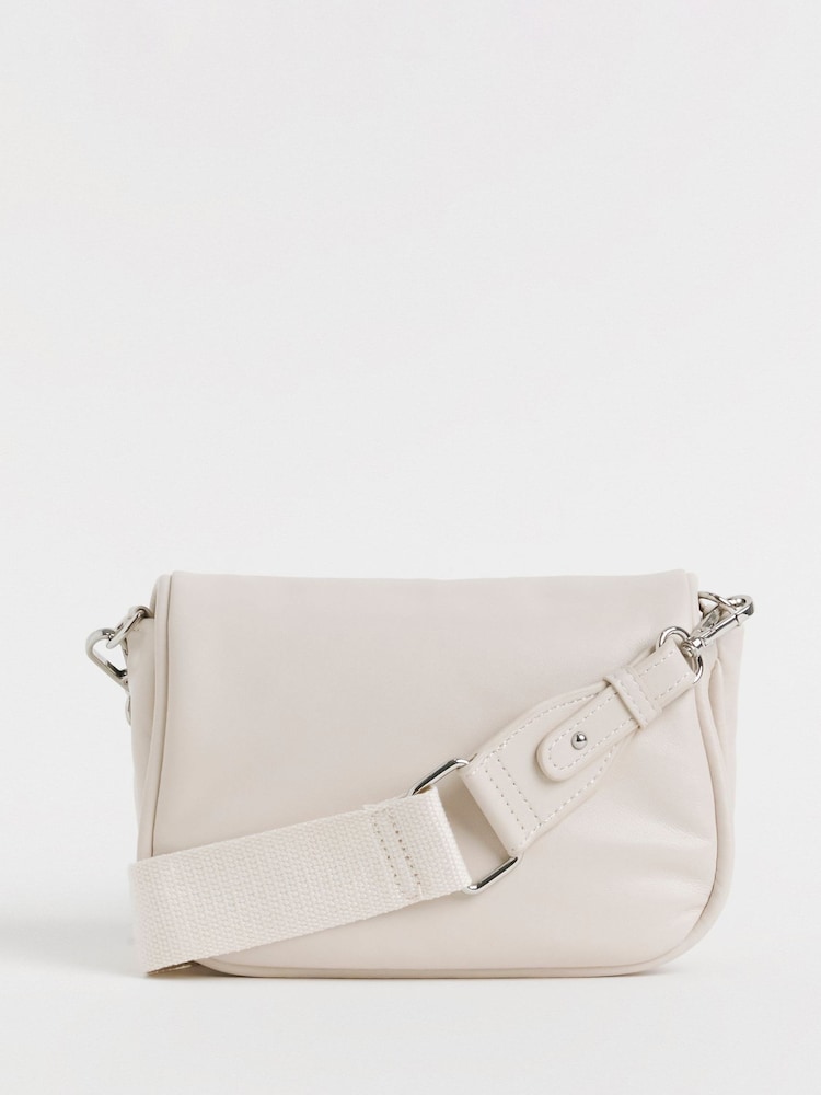 JD Williams Cream Soft Volume Camera Bag - Image 1 of 4