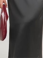 Simply Be Black Satin Maxi Skirt - Image 5 of 5