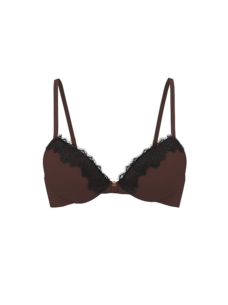 Victoria's Secret Ganache Nude Push Up Lace Trim Bra - Image 3 of 3