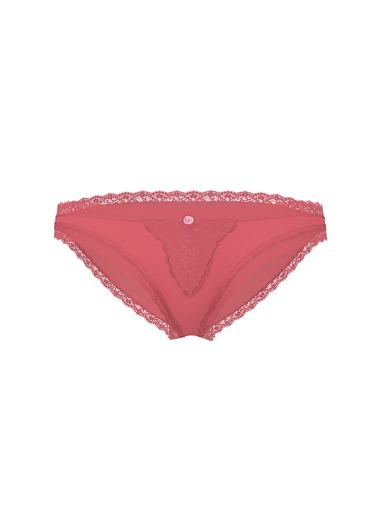 Victoria's Secret Seductive Rose Pink Lace Trim Bikini Knickers - Image 3 of 3