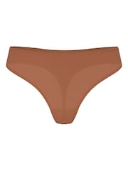 Victoria's Secret Caramel Nude Thong Mid-Rise Knickers - Image 3 of 3
