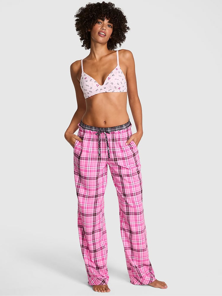 Victoria's Secret PINK Pink Lollipop Boyfriend Pyjama Bottoms - Image 1 of 3 Victoria's Secret PINK Pink Lollipop Boyfriend Pyjama Bottoms - Image 1 of 3