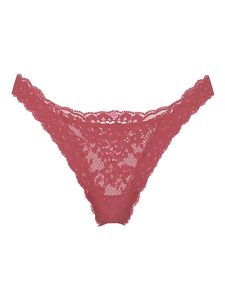 Victoria's Secret Seductive Rose Pink Brazilian Lace Knickers - Image 3 of 3