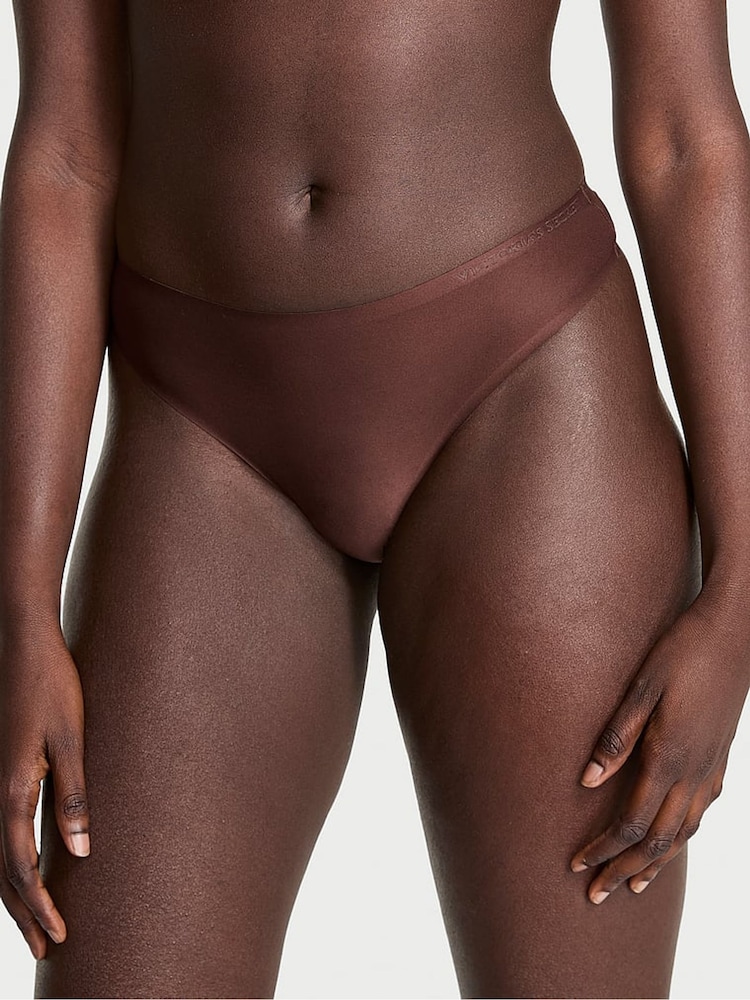Victoria's Secret Ganache Nude Thong Mid-Rise Knickers - Image 1 of 3 Victoria's Secret Ganache Nude Thong Mid-Rise Knickers - Image 1 of 3