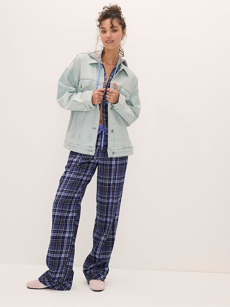 Victoria's Secret PINK Noir Navy Blue Boyfriend Pyjama Bottoms - Image 3 of 3