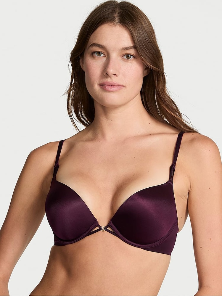 Victoria's Secret Winter Wine Red Add 2 Cups Push Up Bombshell Bra - Image 1 of 4 Victoria's Secret Winter Wine Red Add 2 Cups Push Up Bombshell Bra - Image 1 of 4