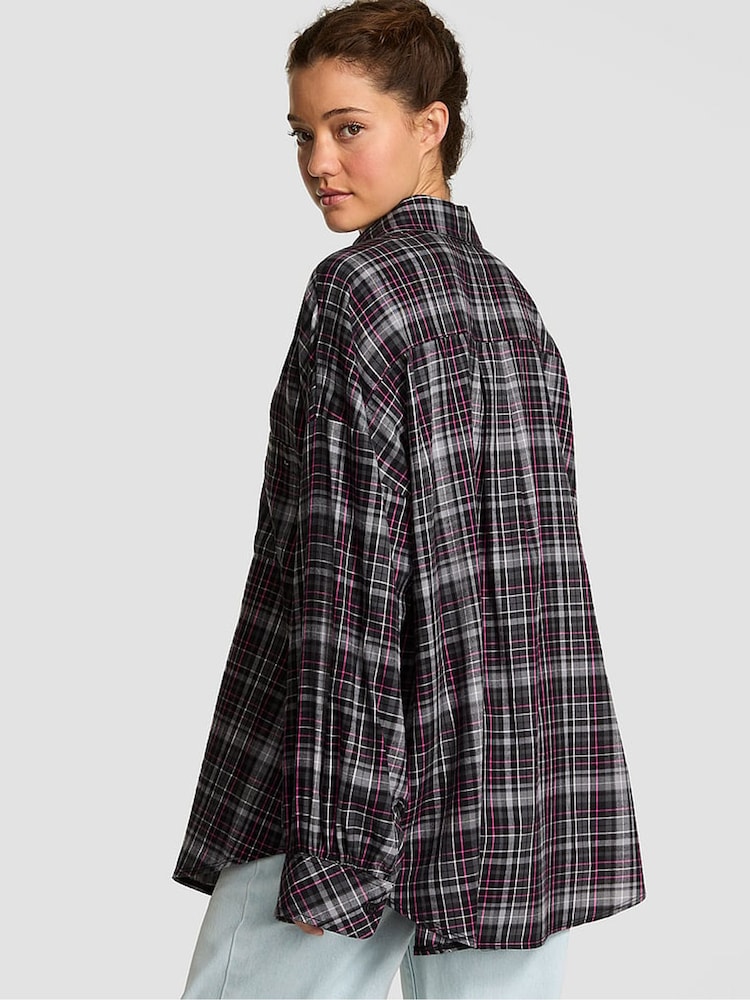 Victoria's Secret PINK Black Pyjama Shirt - Image 2 of 4 Victoria's Secret PINK Black Pyjama Shirt - Image 2 of 4