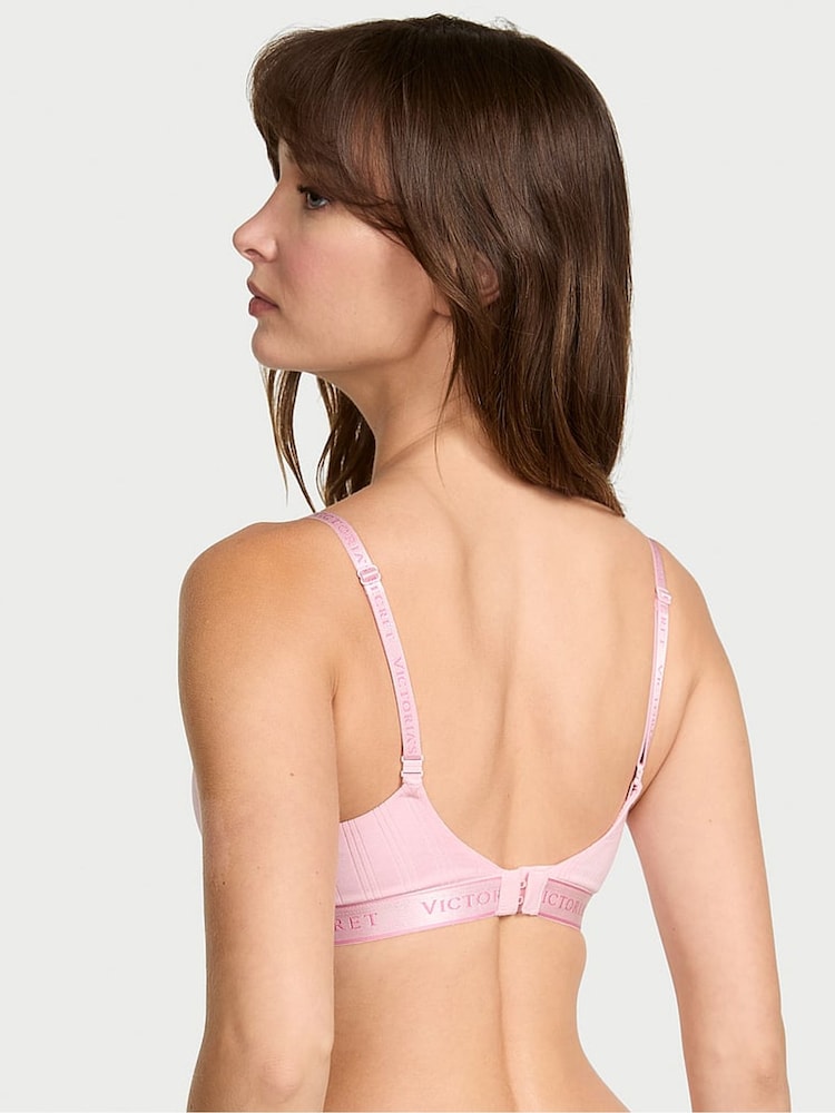 Victoria's Secret Pretty Blossom Pink Non Wired Lightly Lined Modal Bra - Image 2 of 3 Victoria's Secret Pretty Blossom Pink Non Wired Lightly Lined Modal Bra - Image 2 of 3