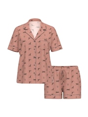 Victoria's Secret Desert Blush Leos Brown Modal Short Pyjamas Set - Image 3 of 3
