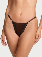 Victoria's Secret Ganache Nude G String Lace Trim Knickers - Image 1 of 3