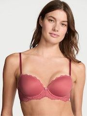 Victoria's Secret Seductive Rose Pink Lace Trim Lightly Lined Demi Bra - Image 1 of 3