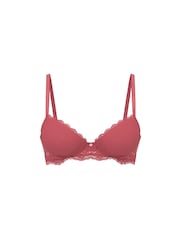 Victoria's Secret Seductive Rose Pink Lace Trim Lightly Lined Demi Bra - Image 3 of 3